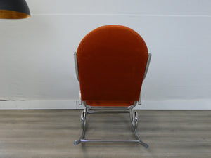 chromen  schommelstoel in Thonet style