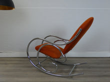 Afbeelding in Gallery-weergave laden, chromen  schommelstoel in Thonet style