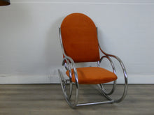 Afbeelding in Gallery-weergave laden, chromen  schommelstoel in Thonet style