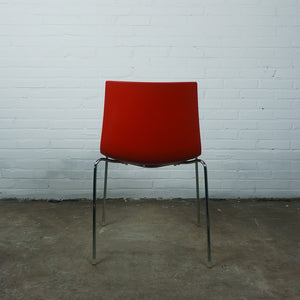 Arper Catifa 46 stoel wit/rood