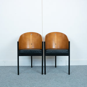 Costes eetkamerstoelen van Philippe Starck voor Driade - beukenhout