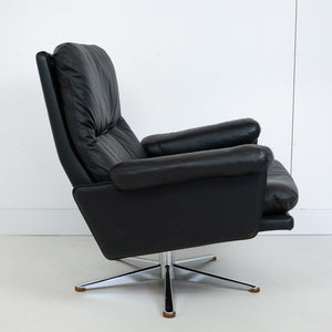 Lederen draaifauteuil van Werner Langeveld