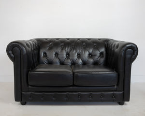 Vintage Chesterfield bank zwart