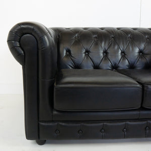 Vintage Chesterfield bank zwart