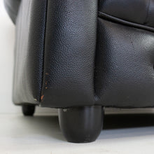 Afbeelding in Gallery-weergave laden, Vintage Chesterfield bank zwart