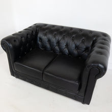 Afbeelding in Gallery-weergave laden, Vintage Chesterfield bank zwart