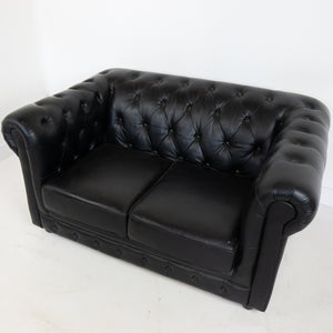 Vintage Chesterfield bank zwart