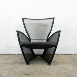 Italiaanse vintage Leren Lounge Chair van Paolo Nava, Arflex